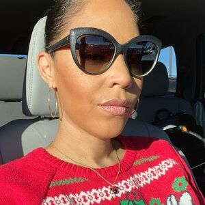 Balenciaga Blk Pebbled Acetate Cat Eye Sunglasses BA 58